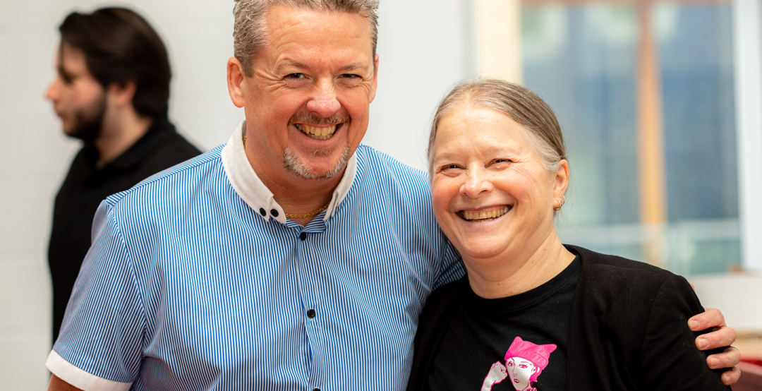 Jay Berberick CUPE National Rep and Catherine Jenkins President